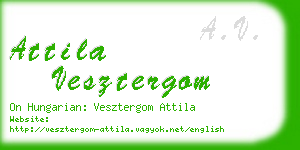 attila vesztergom business card